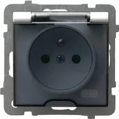 Gniazdka elektryczne - Ospel Ospel AS biały - gniazdo bryzgoszczelne GPH-1GZ/m/00/d - miniaturka - grafika 1