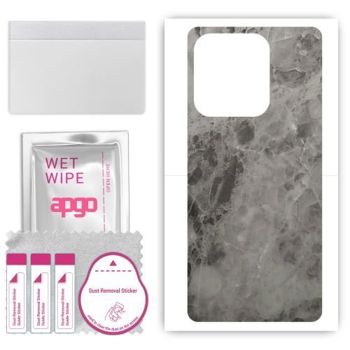 folia naklejka skórka strukturalna na TYŁ do Umidigi A15 Pro - Marmur Czarny - apgo SKINS