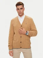Swetry męskie - Polo Ralph Lauren Kardigan 710949808003 Beżowy Regular Fit - miniaturka - grafika 1