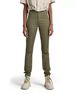 Spodnie damskie - G-STAR RAW Damskie spodnie chinosy Weld High Skinny, Zielony (Shadow Olive D19141-c105-b230), 29W / 34L - miniaturka - grafika 1