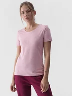 Koszulki sportowe damskie - Damski t-shirt z nadrukiem 4F 4FWMM00TTSHF1846 - różowy - miniaturka - grafika 1