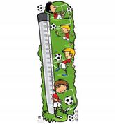 Wyposażenie pokoiku dziecięcego - Naklejka dla dzieci - Miarka Wzrostu - Piłkarze 2 - miniaturka - grafika 1