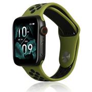 Paski - Beline pasek Apple Watch Sport Silicone 38/40/41mm zielono-czarny green/black - miniaturka - grafika 1