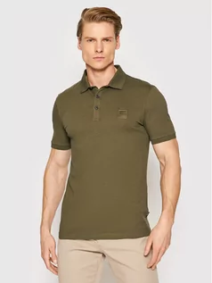 Koszulki męskie - Hugo Boss Polo Passenger 50472668 Zielony Slim Fit - grafika 1