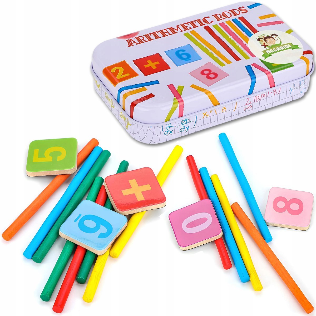 PATYCZKI do LICZENIA LICZMANY w metalowej praktycznej PUSZCZE arytmetyczne