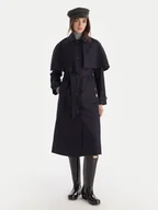 Płaszcze damskie - Hunter Trencz Keltie HARW0014251 Granatowy Regular Fit - miniaturka - grafika 1