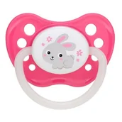 Smoczki uspokajające - Canpol babies CANPOL SMOCZEK KAUCZUKOWY SYMETRYCZNY ""BUNNY&COMPANY"" 18+ MIESIĘCY RÓŻOWY CAN 23/270_PIN - miniaturka - grafika 1