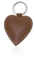 Breloki - Brelok do kluczy w kształcie serca ze skóry naturalnej — Rovicky - miniaturka - grafika 1