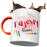 Kubki - Kubek Pomarańczowy dla Klawisza Fajowy Klawisz z Nadrukiem ze Zdjęciem + Opakowanie na prezent (wzór 03) - miniaturka - grafika 1