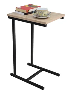 Elior Stolik boczny w stylu industrialnym czarny + dąb sonoma K8-K06 - Stoły i stoliki do biura - miniaturka - grafika 1