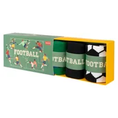 Skarpetki męskie - Skarpetki męskie kolorowe SOXO Football - 3 pary -40–45 - miniaturka - grafika 1