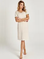 Piżamy damskie - Koszula Eden 3130 Beżowy Melanż (Rozmiar M) - miniaturka - grafika 1