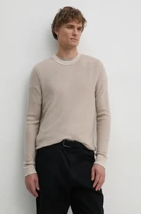Guess sweter z domieszką wełny EARLE męski kolor beżowy lekki M4BR04.Z3H82 - Swetry męskie - miniaturka - grafika 1