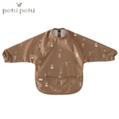 Śliniaki i fartuszki - Petu Petu śliniak fartuszek z rękawami i kieszonką wodoodporny Mija Teddy - miniaturka - grafika 1