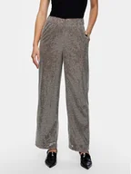 Spodnie damskie - YAS Spodnie materiałowe 26032755 Srebrny Regular Fit - miniaturka - grafika 1