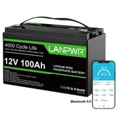 Baterie do zasilaczy awaryjnych UPS - LANPWR 12V 100Ah LiFePO4 Battery Pack 1280Wh Energy with 4000 Deep Cycles - miniaturka - grafika 1