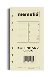 Wkład kalendarzowy 2025 tygodniowy B6 Antra - Kalendarze - miniaturka - grafika 1