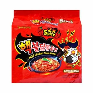 Zupa Błyskawiczna z Kurczakiem spice x2 Samyang Buldak 140 g (5 sztuk) - Makaron - miniaturka - grafika 1