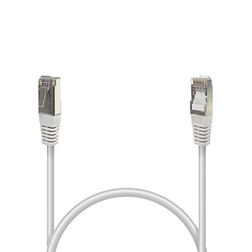 Waytex 33496 Kabel sieciowy RJ45 Cat 6 FTP 250MHz ekranowany 100% miedź - kompatybilny z PC, drukarką, pudełkiem, routerem, przełącznikiem sieciowym, konsolami do gier, telewizorem - 0,30m, biały