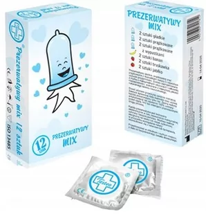 Testeo, Prezerwatywy nawilżane mix, 12 szt. - Prezerwatywy - miniaturka - grafika 1