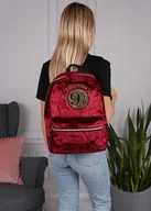 Plecaki - Bordowy, welurowy plecak Harry Potter - miniaturka - grafika 1