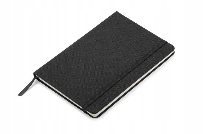 NOTES LAPRE A5 CZARNY kratka ecru szyty gumka zakładka notatnik biuro
