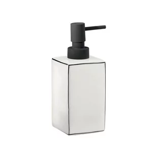 Czarno-biały ceramiczny dozownik do mydła Sapho Lucrezia, 400 ml - Mydelniczki i dozowniki mydła - miniaturka - grafika 1