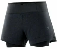Spodnie sportowe damskie - Spodenki Salomon Sense Aero 2in1 W Black - miniaturka - grafika 1