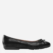 Baleriny - Baleriny damskie skórzane Geox D Annytah D927ND-0PZBN-C9999 37.5 Czarne. Baleriny damskie - miniaturka - grafika 1