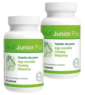 Dolvit Junior  Plus 2x90 tabletek - Suplementy i witaminy dla psów - miniaturka - grafika 1