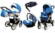 Wózki dziecięce - BabyLux WhiteLux 4w1 + baza Isofix 5903890854393 - miniaturka - grafika 1