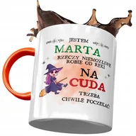 Kubki - Kubek Pomarańczowy Dla Marty Żony Koleżanki z Nadrukiem ze Zdjęciem + Opakowanie na prezent (wzór 03) - miniaturka - grafika 1