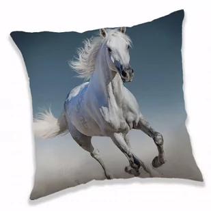 Poduszka White horse, 40 x 40 cm - Kołdry i poduszki dla dzieci - miniaturka - grafika 1