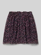 Sukienki i spódniczki dla dziewczynek - Spódnica mini rozkloszowana ze wzorem na całej powierzchni - miniaturka - grafika 1