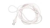 Listwy zasilające - zamel Przewód przyłączeniowy bez wyłącznika 400cm biały SP-400/2X0,75/-BIA PRW1000324 PRW10000324 - miniaturka - grafika 1