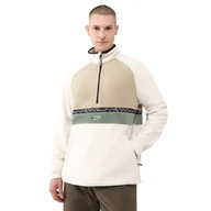 Bluzy męskie - Męski polar nierozpinany bez kaptura Quiksilver Champagne Powder Half Zip Sweatshirt - biały - QUIKSILVER - miniaturka - grafika 1