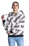 Bluzy damskie - Gianni Kavanagh Damska bluza z kapturem Queens Sherpa, biały, S - miniaturka - grafika 1