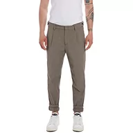 Spodnie męskie - Replay Spodnie męskie ze stretchem, 010 Light Brown, 28W / 30L - miniaturka - grafika 1