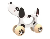Zabawki interaktywne dla dzieci - Classic World Drewniany Piesek Pchanka Dla Dzieci Dalmatyńczyk Classic World CW3062 - miniaturka - grafika 1