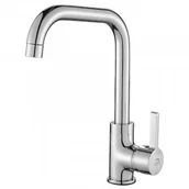 Baterie kuchenne - LAVEO BKU 065D LENA Bateria zlewozmywakowa stojąca z wylewką L Jednouchwytowa Sposób montażu: stojący Głowica: 35 mm Zasięg wylewki: 185 mm Wykończenie: chrom - miniaturka - grafika 1