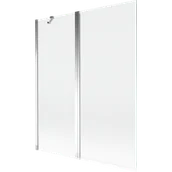 Parawany nawannowe - Mexen Mist parawan nawannowy 2-skrzydłowy 140 x 150 cm, transparent, chrom - 8A9-140-011-01-00 - miniaturka - grafika 1