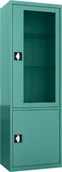 Meble i wyposażenie gabinetów medycznych - MDW/1s.6033 szafa lekarska 1-skrzydłowa 2-komorowa miętowa - miniaturka - grafika 1