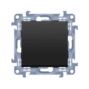 Wyłącznik schodowy bez piktogramu, szybkozłączki SIMON 10 - czarny mat - Wyłączniki światła i elektryczne - miniaturka - grafika 1