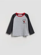 Bluzki dla niemowląt - Reserved - Bawełniany longsleeve - jasnoszary - miniaturka - grafika 1