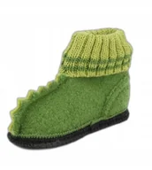 Buty dla dziewczynek - BECK ZIELONE KAPCIE DZIECIĘCE Z MIĘKKIM WYWINIĘTYM MANKIETEM 31 J0A - miniaturka - grafika 1