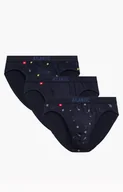 Majtki damskie - 3-pack slipy męskie Sport 3MP-171-GRA/GRA/GRA, Kolor granatowy-wzór, Rozmiar L, ATLANTIC - Primodo.com - miniaturka - grafika 1
