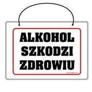 Tablice BHP - Tablica laminowana A5 - alkohol szkodzi zdrowiu - miniaturka - grafika 1