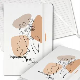 Notes Biały A5 Notatnik Dziennik z Gumką w Linię TAJEMNICA Kobiece Wzory - Notesy i bloczki Notes Biały A5 Notatnik Dziennik z Gumką w Linię TAJEMNICA Kobiece Wzory - Notesy i bloczki - miniaturka - grafika 1