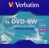 Nośniki danych - Verbatim Blank DVD-RW SERL 4.7GB 4x Extra protection / 5 Pack Slim - miniaturka - grafika 1