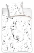 Pościel - Pościel Bawełniana Króliki 140X200 Cm Królik - miniaturka - grafika 1